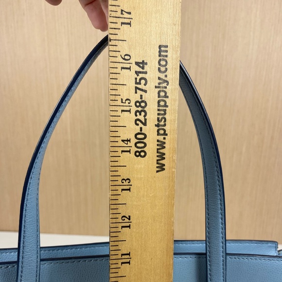 👜 Kate Spade Cameron Street Candace Satchel Light Blue Pebbled Leather - Picture 14 of 16